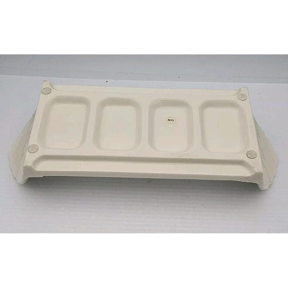 Vintage Porcelain Vanity Tray Off White w/ Faux Pearls